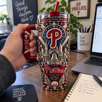 PHI Heritage Panel - Ornate Crest and Skyline Drinkware