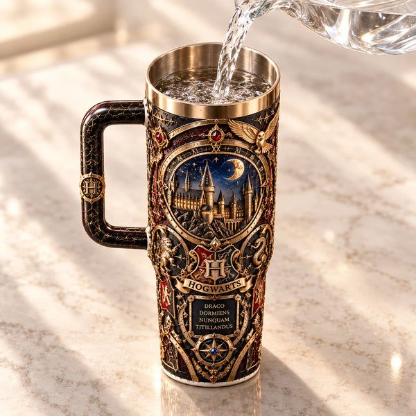 Draco Dormiens - Moonlit Castle Crest Tumbler - main