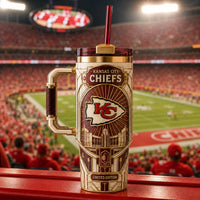 KC Arrowhead Emblem - Art Deco Tumbler Composition