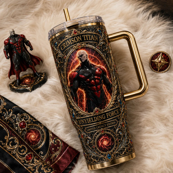 Crimson Titan - An Ornamental Study in Red, Gold and Stillness - main