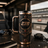 23XI - Gauge Face Elegance on a Rose Gold Tumbler