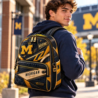 MICH Varsity Crest - Navy and Maize Panelled Backpack