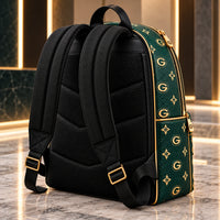 GB Monogram - Heritage Green and Gold Backpack