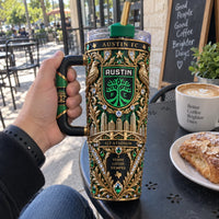 ATX Verde - Crest, Skyline and Gold Filigree Tumbler