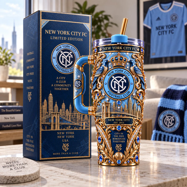 NYC - Gilded Crest and Skyline Baroque Tumbler - main