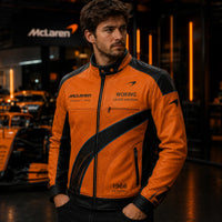 MCL Papaya Lines - Motorsport Panel Jacket in Orange and Black
