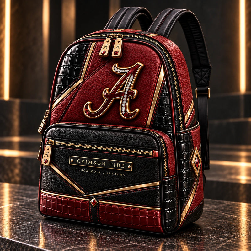 ALA Script Mark - Crimson, Black and Gold Backpack