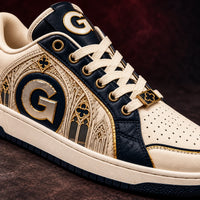 GTWN Gothic Arches - Cream And Navy Collegiate Sneakers