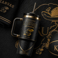 KU Blackout - Gold Lettering and Quiet Collegiate Confidence