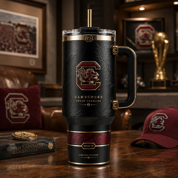 SC Crimson Crest - Black Field, Gold Line and Quiet Confidence - main