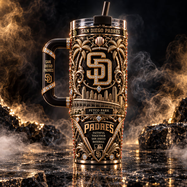 SD Gilded Heritage - Ornamental Baseball Tumbler - main