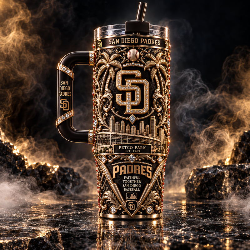 SD Gilded Heritage - Ornamental Baseball Tumbler