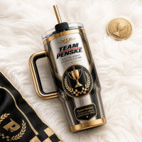 Penske Legacy - Gold and Graphite Trophy Emblem Tumbler