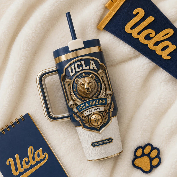 UCLA Heritage Crest - Navy and Gold Drinkware Statement - main