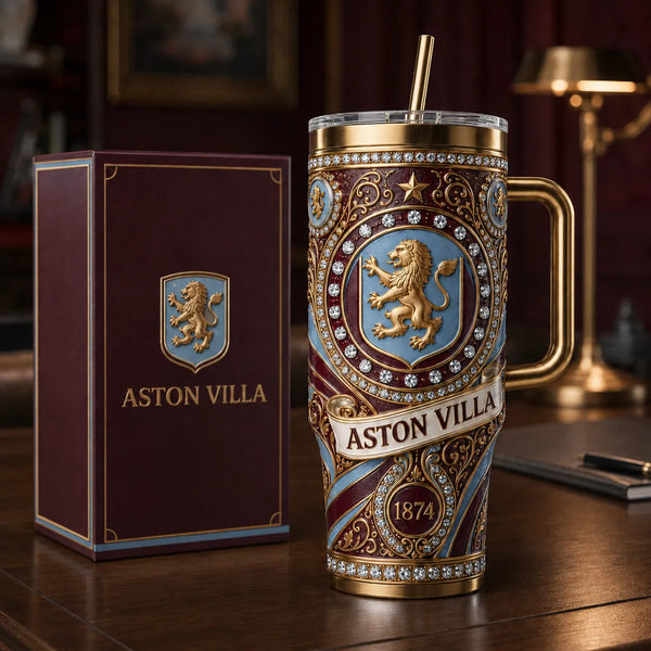 AVL 1874 - Claret and Blue Heritage Crest Tumbler - main