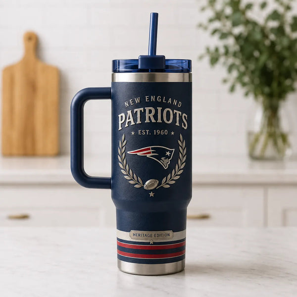 NE Heritage Crest - Navy Laurel Emblem Tumbler - main