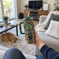 SEA - Rave Green Crest and Lumen Field in Gold Filigree