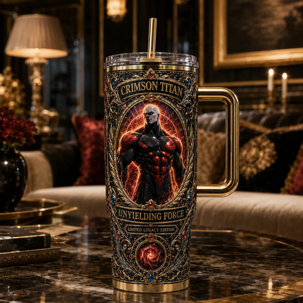 Crimson Titan - An Ornamental Study in Red, Gold and Stillness - main