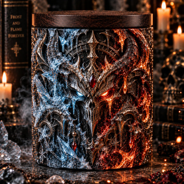 Frost and Flame Forever - Dual-Element Gothic Statement Candle - main