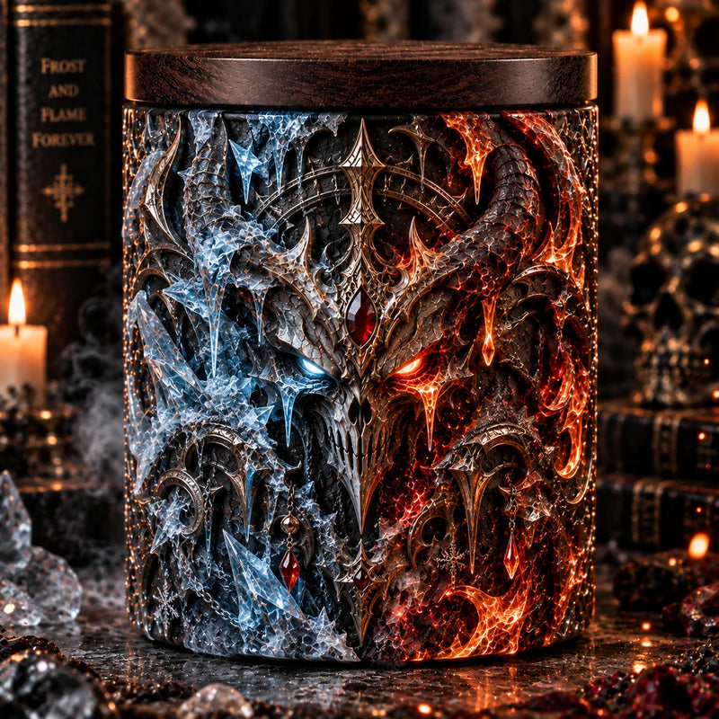 Frost and Flame Forever - Dual-Element Gothic Statement Candle