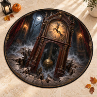 Hour of the Hollow - Gothic Clock Round Rug