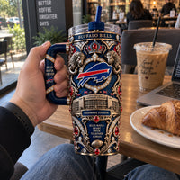 BUF Regalia - Crown, Bison and Stadium in Ornate Blue