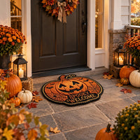 Spooky Welcome - The Grinning Pumpkin Threshold Mat