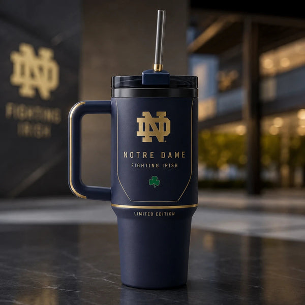 ND Monogram - Navy and Gold Collegiate Tumbler - main