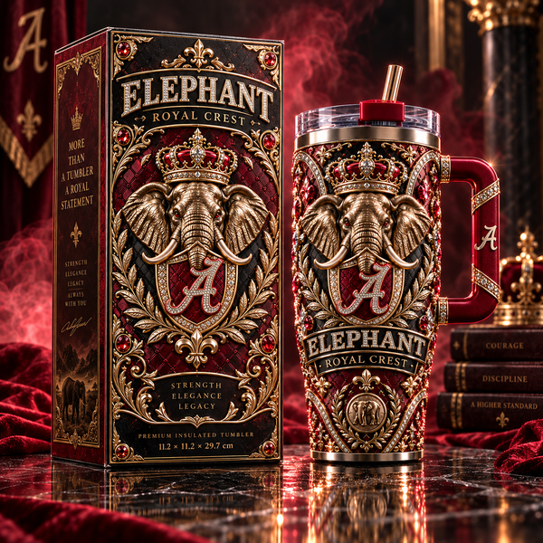 Crimson Crest - ALA Elephant Regalia in Gold and Jewel Detail - main