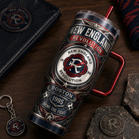 NE - Heritage Crest Tumbler in Navy, Silver and Red