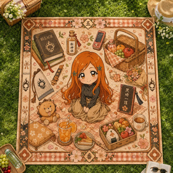 Orihime's Quiet Picnic - Sakura-Bordered Floor Composition - main
