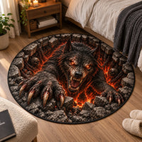 Breach Point - Molten Pit Werewolf Round Rug