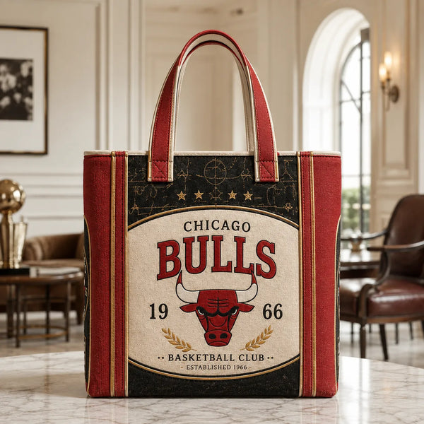 CHI Heritage Crest - Vintage Bulls Tote in Red and Cream - main