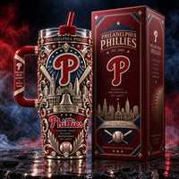 PHI Heritage Panel - Ornate Crest and Skyline Drinkware