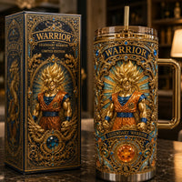 Goku - Gilded Relief in Sapphire, Amber and Gold