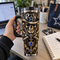 DAL Midnight Legend - Skull, Star and Gold Filigree Tumbler
