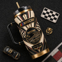 NASCAR Victory Lane - Gold, Checkered Flags and Art Deco Poise