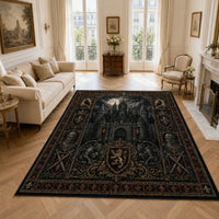 Moonlit Keep - Heraldic Gothic Statement Rug