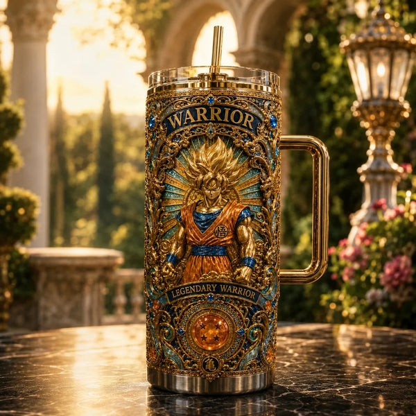 Goku - Gilded Relief in Sapphire, Amber and Gold - main