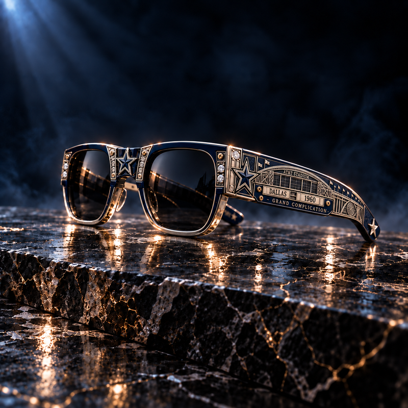 DAL Grand Complication - Engraved Navy and Gold Statement Frames