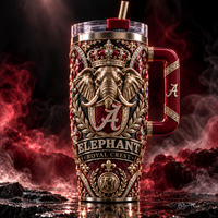 Crimson Crest - ALA Elephant Regalia in Gold and Jewel Detail