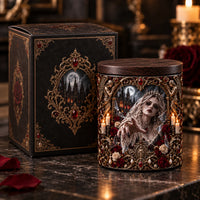 Veiled Requiem - Gothic Cathedral Label, Candlelit Tabletop Statement