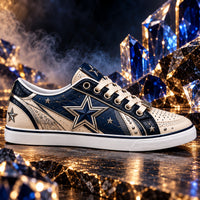 DAL Star Lines - Navy and Cream Editorial Sneakers