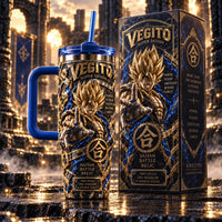 Vegito - Gilded Fusion Relic, Battle-Ready Tumbler Graphic