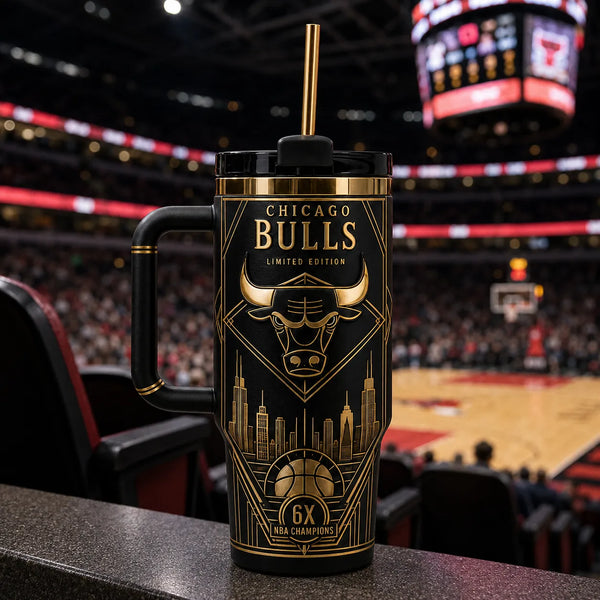 CHI - Gold Deco Bull Emblem, Skyline in Black - main