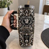 LV Silver Shield - An Ornate Study in Black, Chrome and Neon Nights
