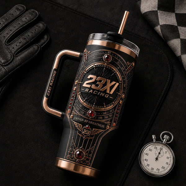 23XI - Gauge Face Elegance on a Rose Gold Tumbler - main