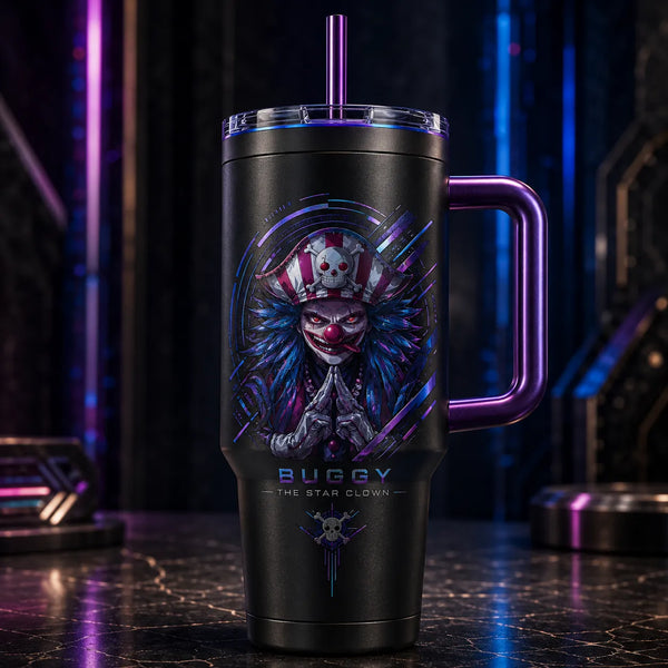 The Star Clown Smiles - Buggy Tumbler in Violet Chrome - main