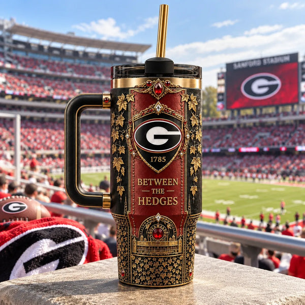 UGA - Between the Hedges, Crimson Panel and Gilded Detail - main