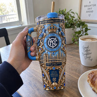 NYC - Gilded Crest and Skyline Baroque Tumbler